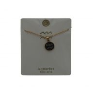 AQUARIOUS GOLD-SILVER NECKLACE LETTER NECKLACE