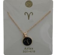 LETTER NECKLACE ARIES GOLD-SILVER NECKLACE
