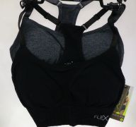 WIDE UNDERBAND RUCHED FRONT SPORTS BRA 2 PK