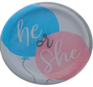 GENDER REVEAL 7 INCH PLATE 8 COUNT