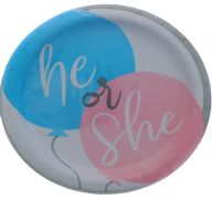 GENDER REVEAL 7 INCH PLATE 8 COUNT  