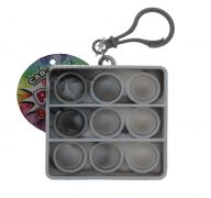 SQUARE MARBLE BUBBLE SNAP KEYCHAIN
