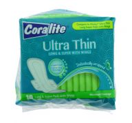 ULTRA THIN LONG AND SUPER PAD WITH WINGS 10 COUNT