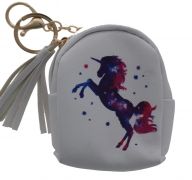 KEYCHAIN COIN PURSE LEAHER UNICORN