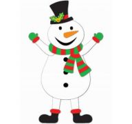JOINTED FELT SNOWMAN 21 INCHES