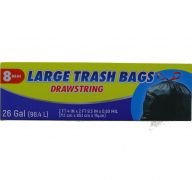 LARGE TRASH BAG 26 GALLOON 8 BAG  