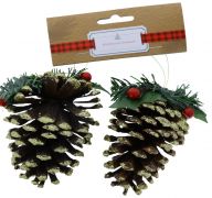 PINECONE ORNAMENT 2 PACK