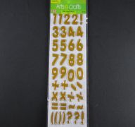 GLITTER NUMBER STICKERS-GOLD