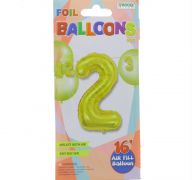 #2 GOLD 16 INCH AIR FILLED BALLOON  