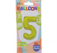 #5 GOLD 16 INCH AIR FILLED BALLOON  
