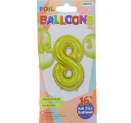 #8 SILVER 16 INCH AIR FILLED BALLOON