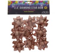 ROSE GOLD 2.5 INCH STAR BOWS 9 PCS