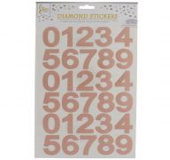 ROSE GOLD NUMERICAL STICKER 1 SHEET