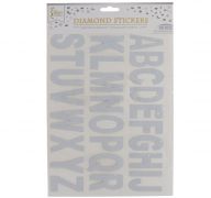 SILVER LETTER STICKER 1 SHEET