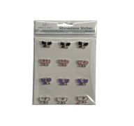 1.99 RHINESTONE STICKER BUTTERFLY 12 COUNT