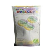 2.99 HAPPY BIRTHDAY 9 INCH AIR INFLATE ONLY 3 COUNT BALLOONS