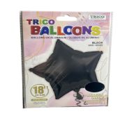 BLACK STAR 18 INCH BALLOON 