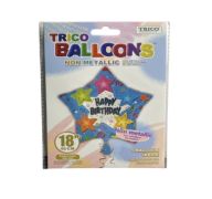 STAR HAPPY BIRTHDAY 18 INCH NON METALLIC BALLOON