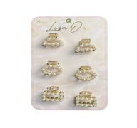 5.99 GOLD MINI HAIR CLIPS 6 COUNT