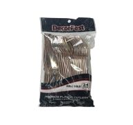 1.99 PLASTIC SILVERWARE ROSE GOLD 24 PC