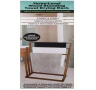 24.99 THREE LEVEL WOOD STANDING TOWEL DRYING RACK