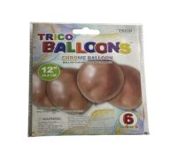 ROSE GOLD CHROME LATEX BALLOON 4 PACK