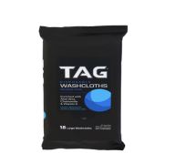 1.99 TAG WASHCLOTHS DISPOSABLE 18 COUNT 