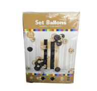 4.99 GOLD AND BLACK 35 PCS SET BALLOONS