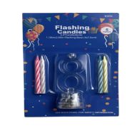 1.99 #8 FLASHING CANDLES 5 PCS