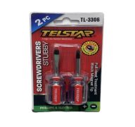 SCREWDRIVERS STUBBY 2 PACK 