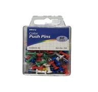 COLOR PUSH PINS 60 COUNT