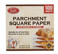 1.99 HOME SELECT PARCHMENT SQUARE PAPER 100 SHEETS 5.5 X 5.5 INCH