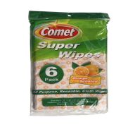 1.99 COMET SUPER WIPES 6 PACK 