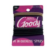 1.99 GOODY ELASTIC HAIR TIES 15 COUNT