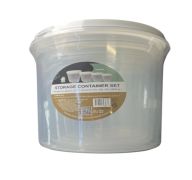 11.99 STORAGE CONTAINER SET 3,5,7,10 LITERS