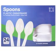 PLASTIC DINNERWARE SPOONS 24 COUNT