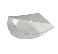 1.99 PLASTIC SQUARE SALAD BOWL 128 OZ CLEAR