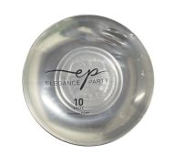 3.99 CLEAR AND SILVER ELEGANCE PLATE 10 PCS 7.5 INCH