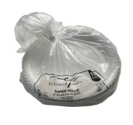 5.99 ELEGNACE PARTY SUPER VALUE 9 INCH PLATES 100 PCS