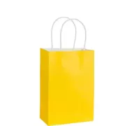 YELLOW 4 CRAFT BAGS 5.25 X 8.5 X 3.25 INCH