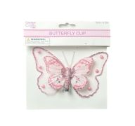 PINK BUTTERFLY CLIP 12 CM