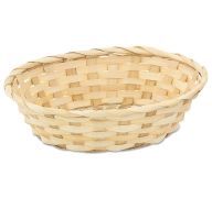 1.99 OVAL BAMBOO BASKET 10.24 INCH DIAMETER