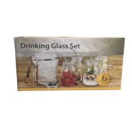 7.99 DRINKING GLASS SET 6 PIECES