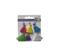 ASSORTED CHARM 6PC MINI TASSELS