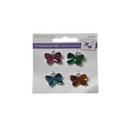 ASSORTED CHARMS 4PC BUTTERFLY