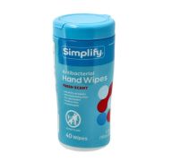 1.99 SIMPLIFY ANTIBACTERIAL HAND WIPES 40 COUNT 