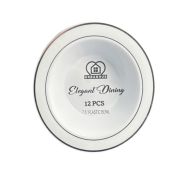 4.99 URBANHUB ELEGANT DINING 7.5 INCH PLASTIC PLATES 12 COUNT