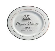4.99 URBANHUB ELEGANT DINING 10 INCH PLASTIC PLATES 12 COUNT