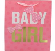 PINK BABY GIRL MEDIUM GIFT BAG  
