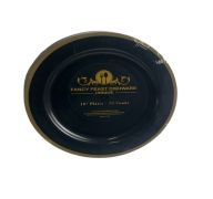 22.99 FANCY FEAST DISHWARE 30 COUNT BLACK AND GOLD 10 INCH PLATES